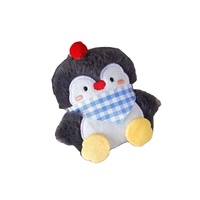 Porte-clés Peluche Série Océan : Pingouin Enlacé, Jouet Sonore, Accessoire de Sac, Animal en Peluche Anti-Stress