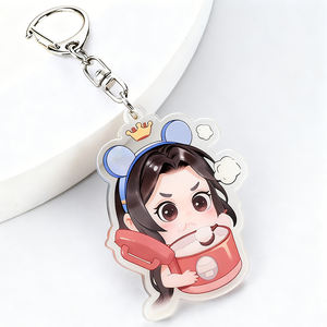 Personalizado impresso acrílico encantos chaveiro Anime Cartoon acrílico chaveiro transparente epóxi claro acrílico chaveiro personalizado - Product Image 1