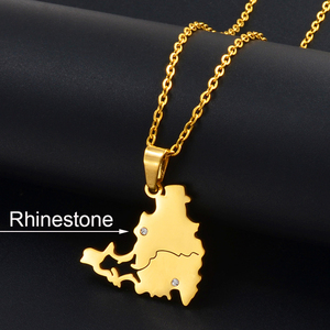 Collares con colgante de acero inoxidable Sint Maarten y Saint-<span class=keywords><strong>Martin</strong></span> Island, con diamantes de imitación, joyería SXM Saint <span class=keywords><strong>Martin</strong></span> - Product Image 3