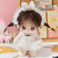 Poupée en peluche en coton mignonne et personnalisable de 20 cm, vêtements amovibles, accessoires, jouet en peluche sur le thème des idoles Kpop, coton PP