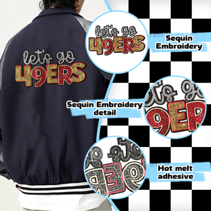 Parches de Decoración Bordados en Chenilla Personalizados de Diseñador, Insignias Termoadhesivas de los 49ERS, Apliques para Gorras y Ropa con Logotipo - Product Image 6