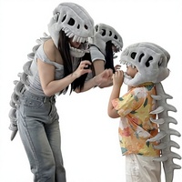 Jouets en peluche squelette de dinosaure doux et mignons en gros avec rembourrage en polyester et coton PP, cadeaux de jeu à habiller pour enfants