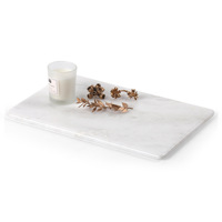 Plateau rectangulaire de luxe en marbre blanc jade, style africain moderne et rêveur, pour décoration intérieure, support d'hôtel, rangement d'aromathérapie, cadeau d'anniversaire