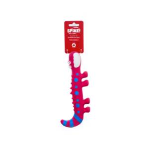 Juguete Masticable de Goma para Mascotas, Lagarto con Puntos Rojos y Azules y Cola Rayada - Product Image 2