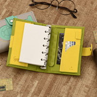 Carnet à spirale A7 A6 A5 à bouton-pression, couverture souple, bloc-notes cadeau avec portefeuille organisateur de budget motif chaton