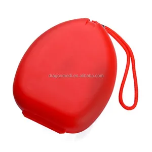批发厂家直销通风心肺复苏救援面罩可定制带红色包的心肺复苏面罩