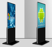 55-дюймовый напольный рекламный дисплей IP65 с емкостным сенсорным LCD-экраном на Android/ПК для анимации и рекламы в торговых центрах