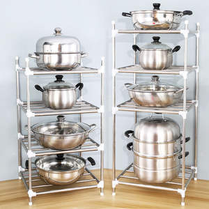 Organisateur de micro-ondes multifonction Offre Spéciale support de rangement de cuisine support d'ustensiles de poulie Simple pour casseroles et poêles pour boulangers - Product Image 1