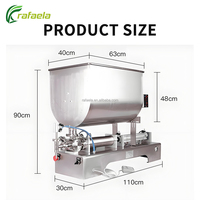 Machine de remplissage semi-automatique horizontale pour gommages corporels, crèmes épaisses, pâtes, onguents et sauces