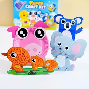 Toddler Magical Craft Box 4 <b>Creative</b> Activities Set DIY Paper Plates Fun 20 Animal Arts & Crafts Kit for Kids 4-6 - Product Image 3