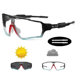 ELAX — lunettes de soleil photo-chromiques, pour cyclisme, Sport en plein air, vtt, vélo de route, UV400, nouveauté 2021