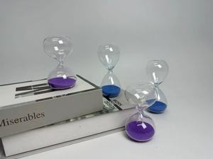 Đồng hồ cát 3 phút cát hẹn giờ đồng hồ Cát Cát thời gian với 7 màu thủy tinh cát tối giản đồng hồ cát 3 phút giờ thủy tinh cho gia đình - Product Image 5