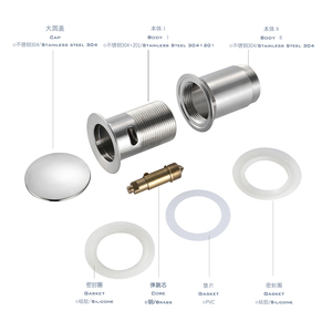 New Hiện Đại Thương Hiệu <span class=keywords><strong>Pop</strong></span> <span class=keywords><strong>Up</strong></span> Tàu Phòng Tắm Lưu Vực Tràn Bìa Chrome Chìm Cống Stopper Lưu Vực Cống - Product Image 4