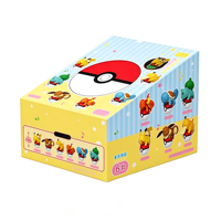 Lot de 6 figurines monstres chibi mignons en boîte mystère, assises sur base sphérique, jouets de collection anime, décoration de gâteau, décoration de bureau, cadeau d'anniversaire pour enfants