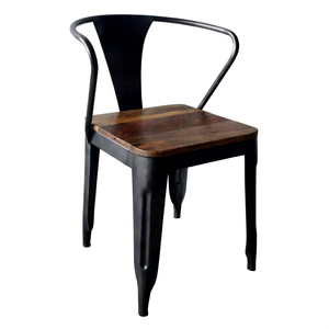 Industrial Traditional Vintage Dining <b>Chair</b> with Metal Legs and Wool Upholstery-Home Office & School Use - Product Image 1