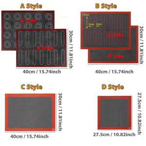 Perforated Food Grade Silicone Baking Mat Two-Sided <b>Puff</b> Patterns Reusable Non-Stick Oven Liner Eco-Friendly Dishwasher Safe for - Product Image 2