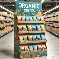 Support de présentation en carton ondulé pour produits cosmétiques, présentoir de sol pop-up PLV pour magasins de détail