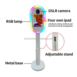 Support de <span class=keywords><strong>selfie</strong></span> détachable personnalisable en métal ovale pour photomaton, iPad, appareil photo reflex, impression instantanée, avec étui de voyage pour mariages et fêtes - Product Image 6