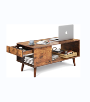 Table basse élévatrice en bois avec compartiment caché Meubles de salon avec espace de rangement