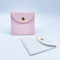 Paquet de bijoux personnalisé en gros personnaliser logo en cuir PU boucle d'oreille bouton pochette sac en gros sacs fournisseur de haute qualité