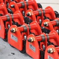 Palans à chaîne métalliques du fabricant pour pont roulant monorail, chariot porteur manuel pour poutre en I, capacité 1-5T, 220V, rouge