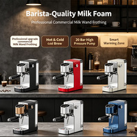 Anbolife 20 Bar RVS Compacte Espresso- en Cappuccinomachine met Digitale Besturing voor Thuis, Kantoor, Latte OEM Fabrieksdirect
