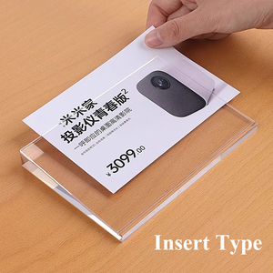 A4 A5 A6 A7 tùy chỉnh rõ ràng Máy tính để bàn dọc nghiêng <span class=keywords><strong>Acrylic</strong></span> chèn giá Thẻ Nhãn chủ dấu hiệu đứng - Product Image 4