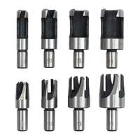 Jeu de 4 forets à tenons en acier à haute teneur en carbone, finition oxyde noir, de 1/4 " à 5/8 " (6mm-16mm) pour le perçage de trous de tenons et de chevilles