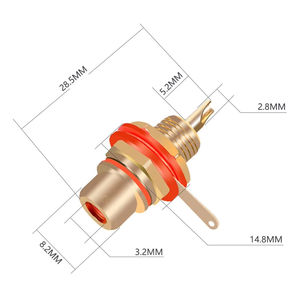 Conector <span class=keywords><strong>RCA</strong></span>, Conector <span class=keywords><strong>Hembra</strong></span> Chapado en Oro, Conector de Cable <span class=keywords><strong>para</strong></span> Soldar, Conector <span class=keywords><strong>RCA</strong></span> <span class=keywords><strong>para</strong></span> Montaje en Panel - Product Image 6