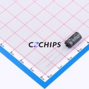 Condensateur électrolytique en aluminium à montage traversant 1uF450V6.3x12KM, montage traversant, D6.3xL12mm 1uF 20% 450V 545mA-120Hz - Product Image 2