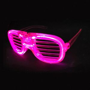 Lunettes de soleil carrées en plastique fluorescentes EL à lumière froide, monture cœur, pour enfants et adultes, anniversaire, mariage, Noël, Nouvel An - Product Image 3