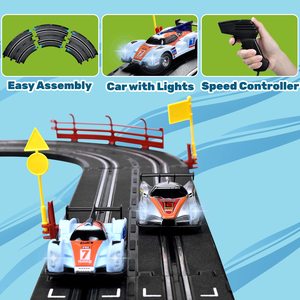 A49-12 Mini voitures électriques en plastique à fente, échelle 1:43, ensembles de pistes de <span class=keywords><strong>course</strong></span> à construire soi-même, <span class=keywords><strong>jouets</strong></span> éducatifs pour enfants - Product Image 5