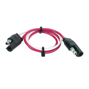 Conector Automotriz de 2 Pines Sae, Cable de PVC Rojo y Blanco de 12 Pulgadas, 18 AWG, Impermeable, UC1211 - Product Image 1