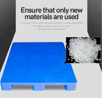 Palette Euro en plastique bleue à surface lisse pour chariot élévateur, à 4 voies, pour stockage en entrepôt