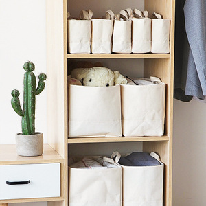 Organizador de ropa de lona, ​​bolsa de almacenamiento rectangular de gran capacidad para dormitorio, uso doméstico, protección contra el polvo del armario - Product Image 5