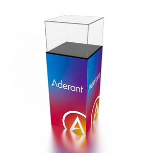 Nouvelle conception de podium modulaire d'exposition avec écran LED, cadre en aluminium portable et réutilisable, en plastique acrylique, pour salon professionnel - Product Image 1