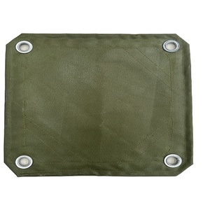 Toile épaisse et imperméable vert olive 100% coton utilisée pour les bâches de couverture de camion - Product Image 4