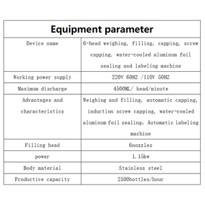 Tuyến tính 5-gallon chai tự động làm đầy chất lỏng máy 100-5000ml vít nắp niêm phong và ghi nhãn máy dây chuyền lắp ráp - Product Image 5