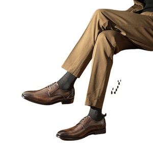 รองเท้าหนังผู้ชาย A.N.M.bullock รุ่นปี 2025 ดีไซน์ทันสมัย ทำมือ สำหรับงานทางการ ธุรกิจ งานแต่งงาน แบบผูกเชือก ระบายอากาศได้ดี น้ำหนักเบา กันลื่น หัวแหลม - Product Image 1