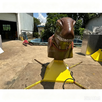 Vente directe usine : Machine simulateur de rodéo, jeu d'équitation, taureau mécanique gonflable design dinosaure à vendre