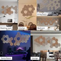 Panneaux acoustiques hexagonaux DAYIN en bois plaqué, feutre PET, chêne, pour décoration murale 3D, amortissement acoustique, murs de télévision