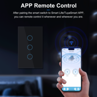 Interrupteur tactile intelligent pour maison connectée, étanche, durable, en ABS, sans fil neutre requis, compatible Wi-Fi, 100-240V, 1/2/3/4 voies