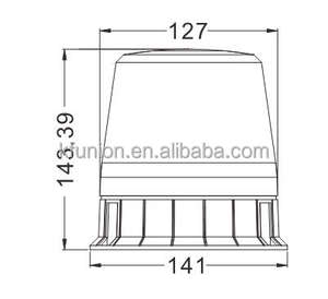 Luz de Advertencia de Alta Calidad con <span class=keywords><strong>3</strong></span> Funciones, <span class=keywords><strong>Baliza</strong></span> de Luz Intermitente de 16*3W, ECE R65/R10 CE, Lámpara Estroboscópica, Diseño de Doble Capa, IP67 - Product Image 4