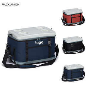 カスタムハードテーブルトップカップホルダー付き冷蔵折りたたみ式EVAショルダー折りたたみ式クーラー断熱クーラーバッグ（屋外パーティー用） - Product Image 1