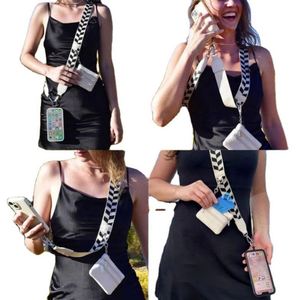 Sangle de téléphone portable universelle en polyester personnalisée avec portefeuille zippé, durable, pour vente en gros - Product Image 3