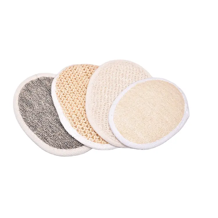 Hot Sell Face Pads Herbruikbare Make-Up Remover Pads Rondes Exfoliërende Loofah Sponzen Gezichtsverzorging Scrub Wash Pads