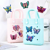 Breloques Papillon pour Chaussures, Breloques en Résine Animaux et Personnages, Breloques de Créateur pour Décorations de Chaussures Crocs, Pendentif Mini Sac