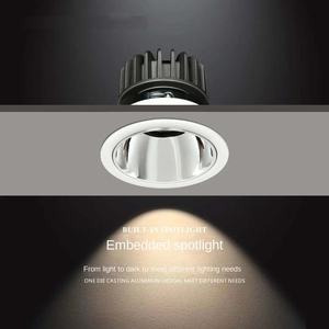 Luz de techo LED antivaho de marco estrecho redondo de 7W 3000-6500K antideslumbrante fundición a presión aluminio COB Downlights - Product Image 2