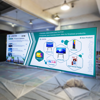 Support de toile de fond LED avec cadre en aluminium, affichage en tissu tendu rétroéclairé pop-up pour la publicité événementielle, boîtes lumineuses