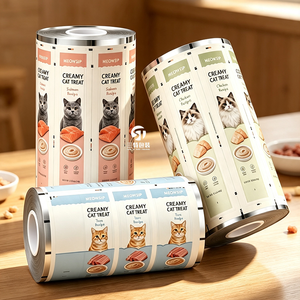 Rollo de Película de Aluminio Impresa Personalizada para Envasado de Golosinas para Mascotas, para Máquina de Llenado Automático, Comida Húmeda para Gatos, Comida Liofilizada - Product Image 3
